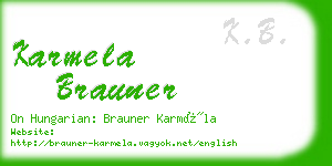 karmela brauner business card